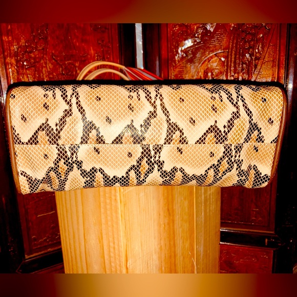 Consuela Leather trim snakeskin print tote bag - Picture 8 of 12